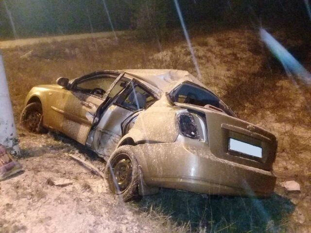 Водитель не справился с управлением во время снегопада